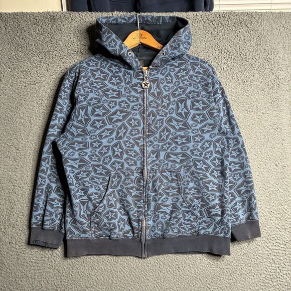 Vintage Y2K SESSIONS Womens XS Full Zip Hoodie Sweatshirt Snowboard Skate AOP - Picture 2 of 15